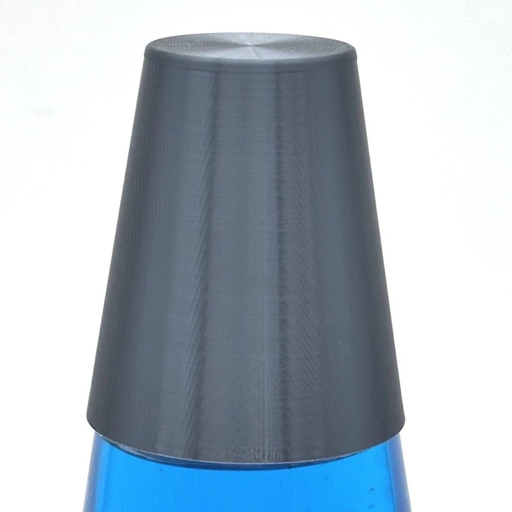 Lava Lamp 3D Printed CAP TOP ONLY! Fits 14.5” to 17” Lamps SMOKE CHROME